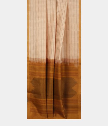 Off-White Silk Cotton Saree T2383042