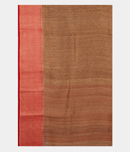 Light Brown Tussar Printed Saree LF48243