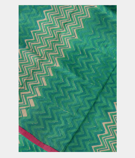Blue Tussar Printed Saree T191930-image