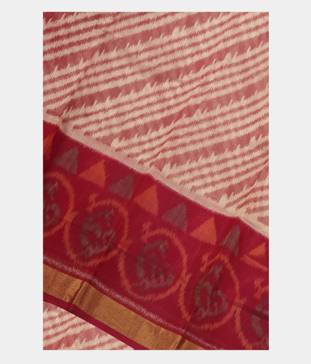 Light Pink Pochampalli Silk Cotton Saree T217427-image