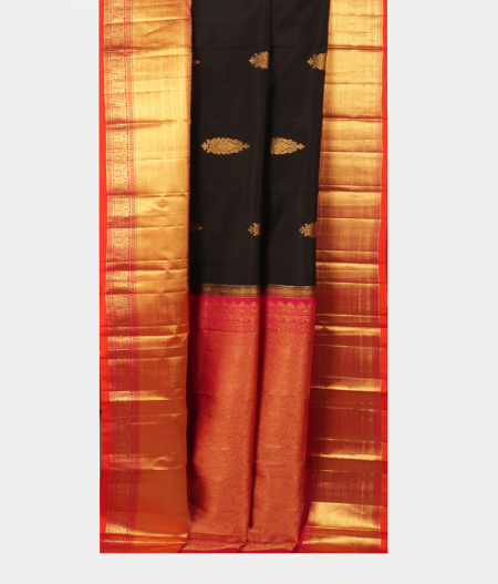 Black Handwoven Kanjivaram Silk Saree T2500512