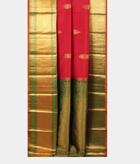 Red Handwoven Kanjivaram Silk Saree T1853192
