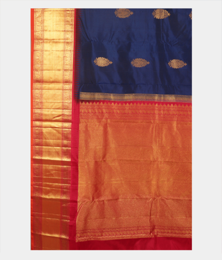 Blue Handwoven Kanjivaram Silk Saree T2500504