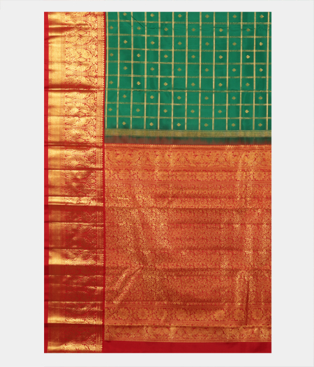 Green Handwoven Kanjivaram Silk Saree T2500444