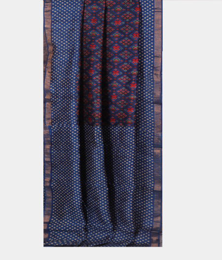 Blue Tussar Printed Saree T2481782