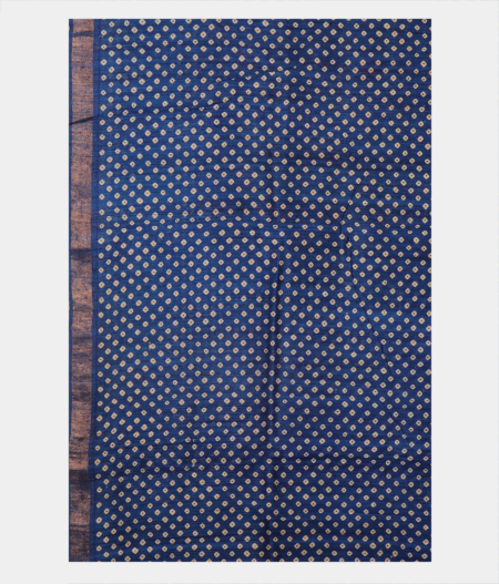 Blue Tussar Printed Saree T2481783