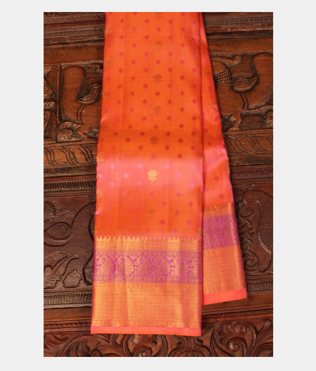 Peach Soft Silk Saree T241268-image