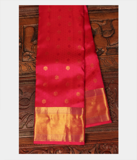 Reddish Pink Soft Silk Saree T220425-image