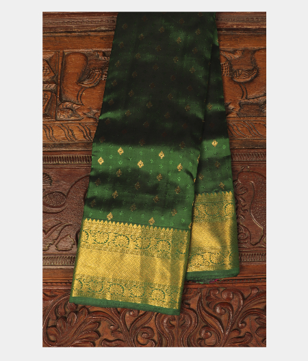 Bottle Green Soft Silk Saree T220549-image