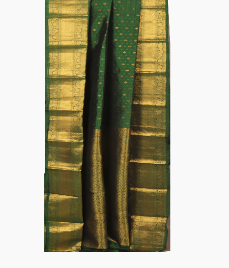 Bottle Green Soft Silk Saree T2205492