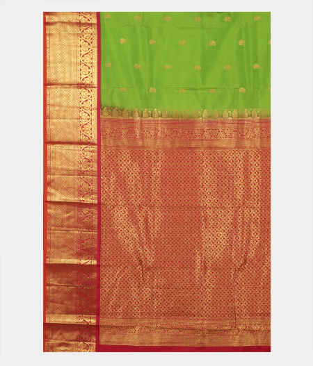 Light Green Handwoven Kanjivaram Silk Saree T1853414