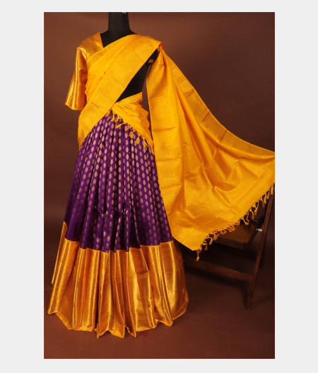 Yellow Colored Silk Saree – Ethnicdukan