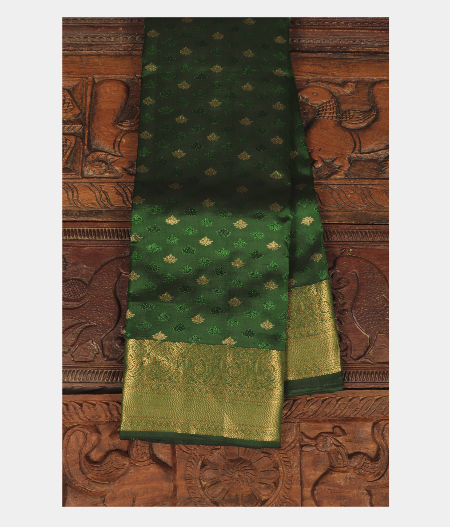 Bottle Green Soft Silk Saree T253587-image