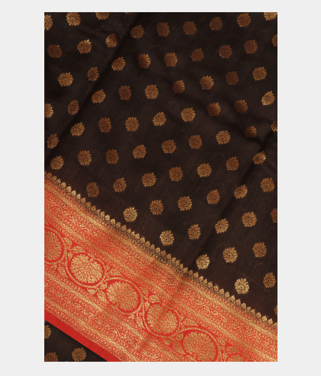 Black Banaras Tussar Saree T236951-image