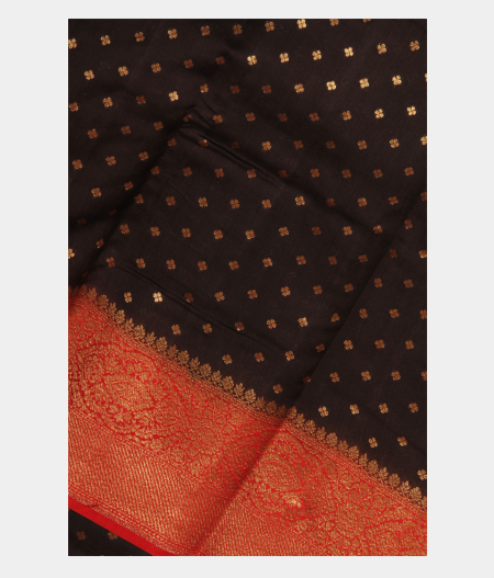 Black Banaras Tussar Saree T250374-image