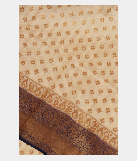 Off-White Banaras Tussar Saree T250384-image