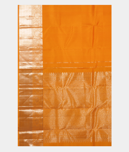 Yellow Handwoven Kanjivaram Silk Saree T2445704