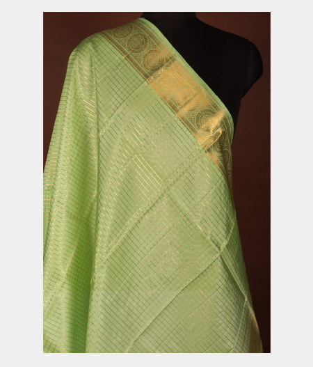 Pastel Green Kanjivaram Silk Dupatta T133581-image