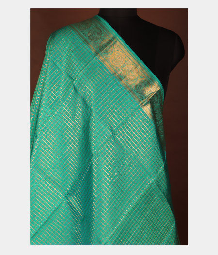 Blue Kanjivaram Silk Dupatta T127028-image