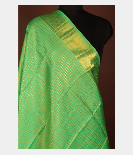 Aqua Green Kanjivaram Silk Dupatta T127024-image