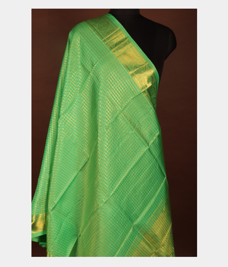 Aqua Green Kanjivaram Silk Dupatta T1270242