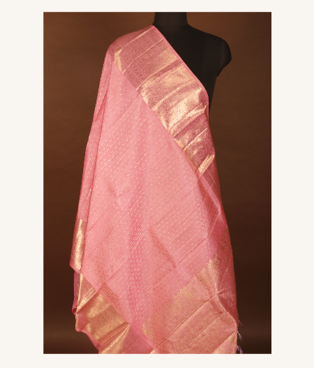 Pink Kanjivaram Silk Dupatta T2533392