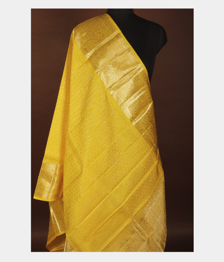 Yellow Kanjivaram Silk Dupatta  T2150892