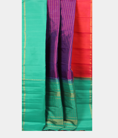 Purple Handwoven Kanjivaram Silk Saree T2538882