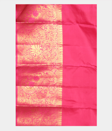 Pinkish Orange Handwoven Kanjivaram Silk Saree T2306133