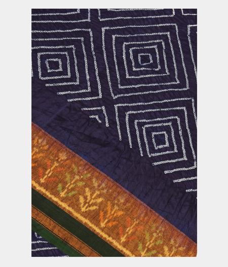 Blue Bandhani Patola Silk Saree T254675-image