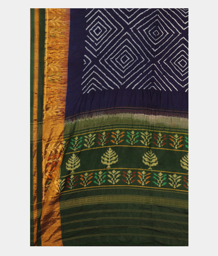 Blue Bandhani Patola Silk Saree T2546754