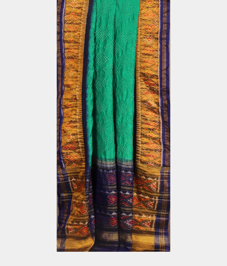 Aqua Green Bandhani Patola Silk Saree T2546672