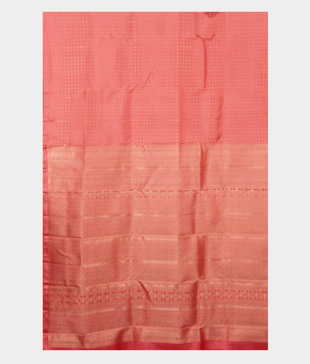 Peach Handwoven Kanjivaram Silk Saree T2507314