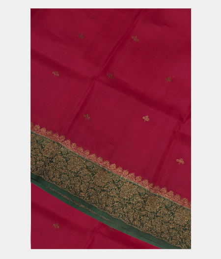 Magenta Banaras Organza Saree T222763-image