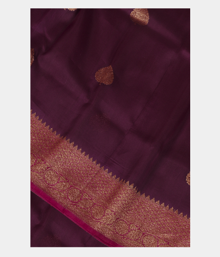 Purple Banaras Organza Saree T236422-image