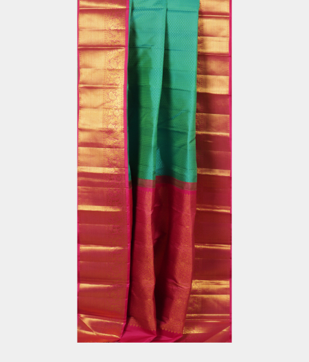 Peacock Blue Handwoven Kanjivaram Silk Saree T2533562