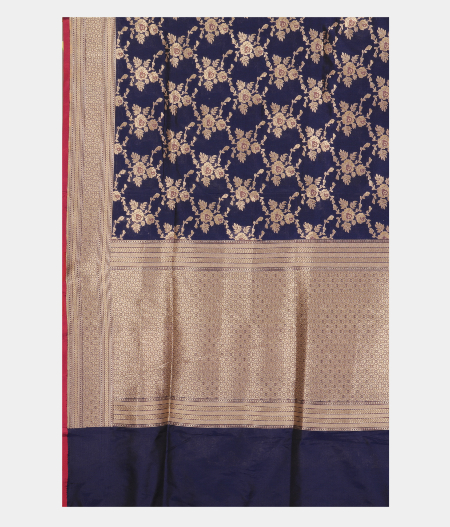 Dark Blue  Banaras Silk Saree T2547424