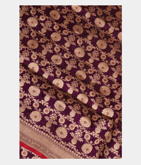 Purple Banaras Silk Saree T254739-image