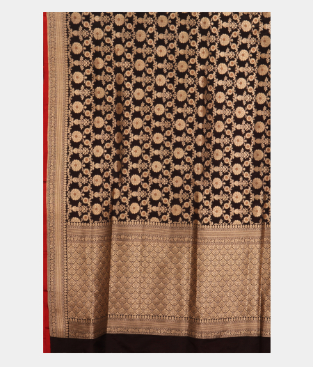 Black Banaras Silk Saree T2547474