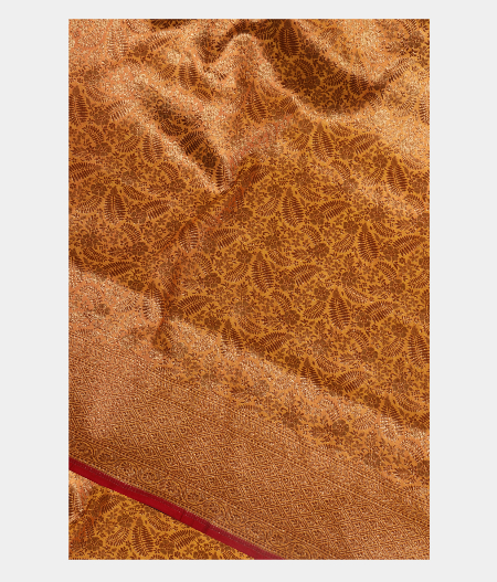 Yellowish Pink Banaras Silk Saree T254184-image