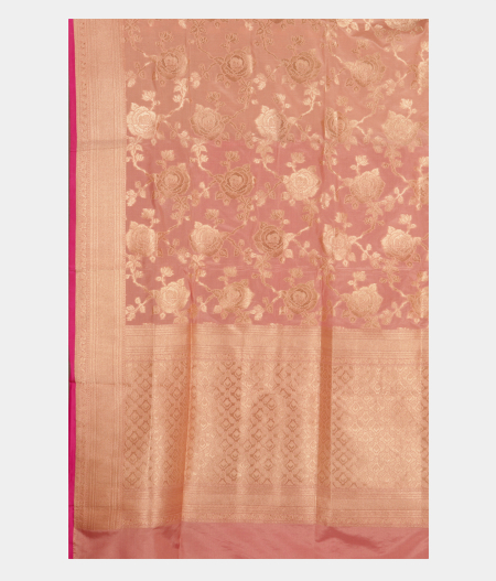 Pink Banaras Silk Saree T2547504