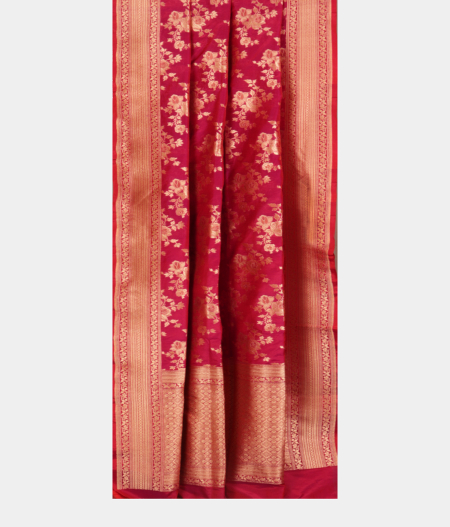 Reddish Purple Banaras Silk Saree T2547532