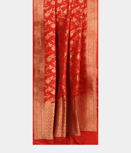 Red Banaras Silk Saree T2547442