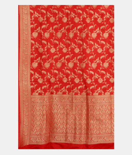 Red Banaras Silk Saree T2547444