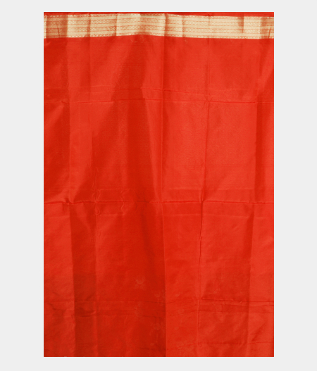 Pinkish Orange Banaras Silk Saree T2547433