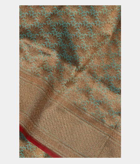 Aqua Blue Banaras Silk Saree T254137-image