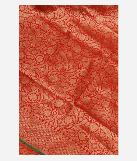 Red Banaras Silk Saree T254109-image