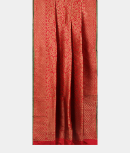 Red Banaras Silk Saree T2541092