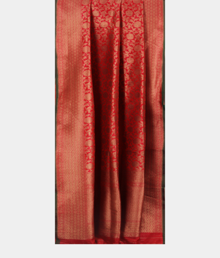Pinkish Red Banaras Silk Saree T2541262