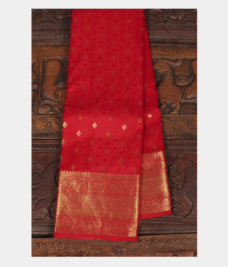 Red Soft Silk Saree T191300-image